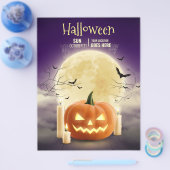 Bewerkbaar Halloween Spokenhuis Feest, Halloween Flyer (Enkel)