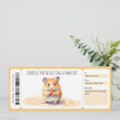 Bewerkbaar Hamster Cadeaubon Kaart (Staand voorkant)