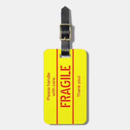 Bewerkbaar handvat met Bagagelabel voor zorg (Voorkant verticaal)