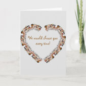 Bewerkbaar hart van Kinder adoptie voltooid Kaart (Voorkant)