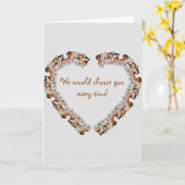 Bewerkbaar hart van Kinder adoptie voltooid Kaart (Gele Bloem)