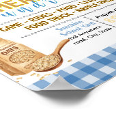 Bewerkbaar havermoutactie fondsenwervingsflyer poster (Hoek)