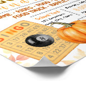 Bewerkbaar herfst bingo fondsenwervingsflyer poster (Hoek)