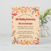 Bewerkbaar herfstfeest met bladeren en bessen kaart (Staand voorkant)