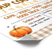 Bewerkbaar herfstsoep kook-off fondsenwervingsflye poster (Hoek)