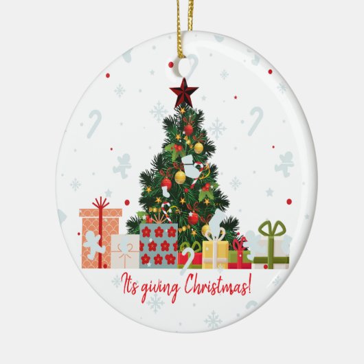 Bewerkbaar Het geeft kerstvakantie Ornament (Links)