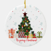 Bewerkbaar Het geeft kerstvakantie Ornament (Achterkant)