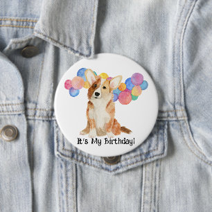 Bewerkbaar "Het is mijn verjaardag!" Button