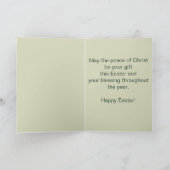 Bewerkbaar Hij is verrezen met religieuze doornen Kaart (Binnen)