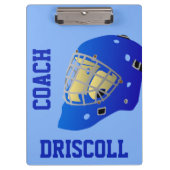 Bewerkbaar Hockey Coach Klembord (Voorkant)