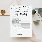 Bewerkbaar Hoe goed ken je de Bride game Kaart