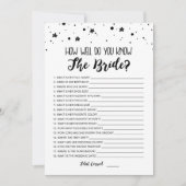 Bewerkbaar Hoe goed ken je de Bride game Kaart (Voorkant)