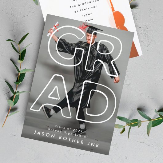 Bewerkbaar hoog Afstuderen | Moderne foto Aankondiging