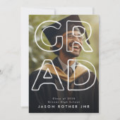 Bewerkbaar hoog Afstuderen | Moderne foto Aankondiging (Voorkant)