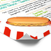 Bewerkbaar hotdog fondsenwervingsflyer poster (Hoek)