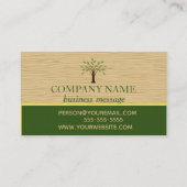 bewerkbaar hout en bewerkte bomen visitekaartje (Voorkant)