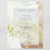 Bewerkbaar huwelijksmenu Bride flower bouquet Menu (Voorkant / Achterkant)