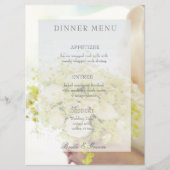 Bewerkbaar huwelijksmenu Bride flower bouquet Menu (Voorkant)