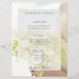 Bewerkbaar huwelijksmenu Bride flower bouquet Menu