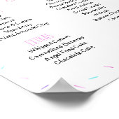 Bewerkbaar Ice Cream Sundae Verjaardagsteken Poster (Hoek)