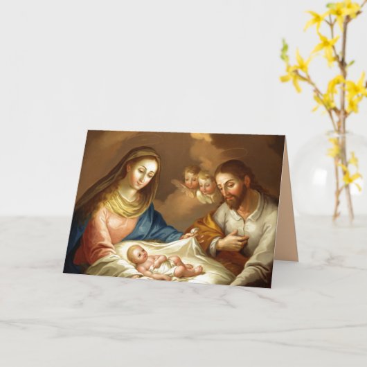 Bewerkbaar in de kerststal kaart (Gele Bloem)