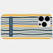 Bewerkbaar inscriptie Verkleurde lijnen minimalist Case-Mate iPhone Case (Achterkant (horizontaal))