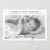 Bewerkbaar Introductie Collage Foto baby Geboorte Aankondiging (Voorkant)