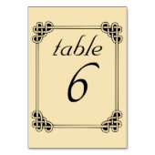 Bewerkbaar Irish Celtic Knot Table Number Kaart (Achterkant)