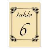 Bewerkbaar Irish Celtic Knot Table Number Kaart (Voorkant)