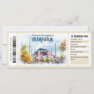 Bewerkbaar Istanbul Vliegticket, Turkije Trip Kaart