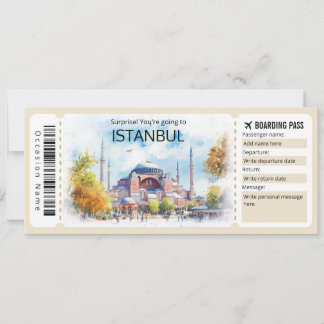 Bewerkbaar Istanbul Vliegticket, Turkije Trip Kaart