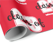 Bewerkbaar jaar van afstuderen cadeaupapier (Rol Hoek)