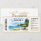 Bewerkbaar Jamaica Boarding Pass Vliegticket Kaart (Voorkant / Achterkant)