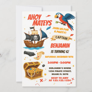 Bewerkbaar Jongens Meisjes Treasure Hunt Theme Kaart