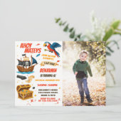 Bewerkbaar Jongens Meisjes Treasure Hunt Theme Kaart (Staand voorkant)