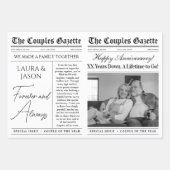 Bewerkbaar Jubileum Krant Bloemenboeket Inpakpapier Vel (Voorkant)