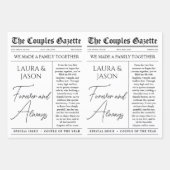 Bewerkbaar Jubileum Krant Bloemenboeket Inpakpapier Vel (Voorkant 3)