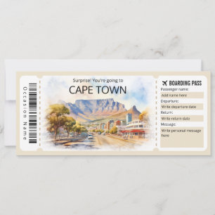 Bewerkbaar Kaapstad Vliegticket, Kaapstad Trip Kaart
