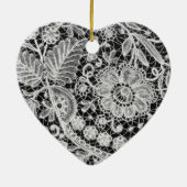 Bewerkbaar Kanten Moederdag Hart Keramisch Ornament (Achterkant)