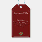 Bewerkbaar Kerst Bak Geschenk Rood Prettig Kerstfe Cadeaulabel (Achterkant)