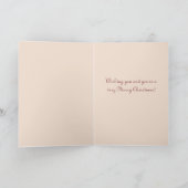 Bewerkbaar kerst Kat Kaart (Binnen)