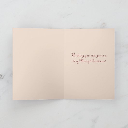 Bewerkbaar kerst Kat Kaart (Binnen)