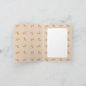 Bewerkbaar kerst rendier Wenskaart Kaart (Binnen)