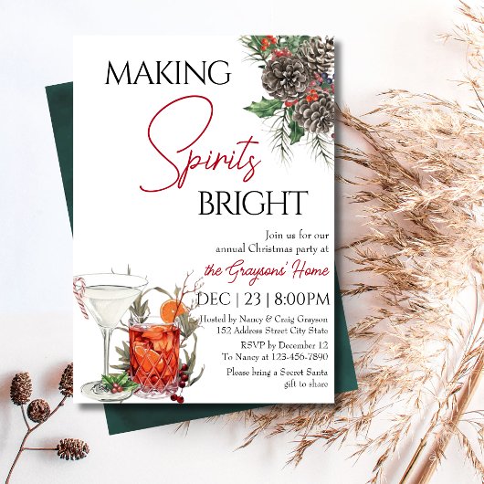 Bewerkbaar kerstfeestje kaart