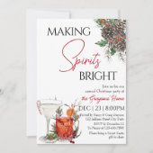 Bewerkbaar kerstfeestje kaart (Voorkant)