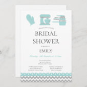 Bewerkbaar keukenthema bruidsdouche kaart (Voorkant / Achterkant)