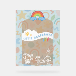 Bewerkbaar kinderfolder! Schattig en esthetisch on Acryl Bord