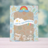 Bewerkbaar kinderfolder! Schattig en esthetisch on Acryl Bord (Neutraal)