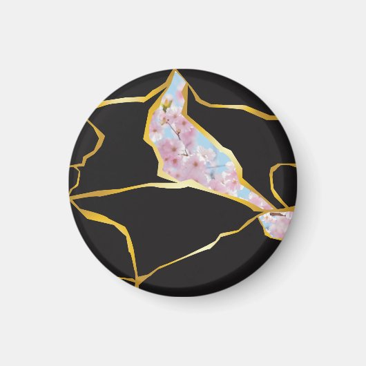 Bewerkbaar Kintsugi-ontwerp magneet (Voorkant)