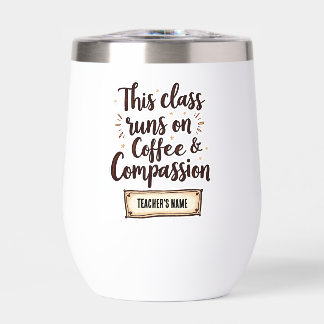 Bewerkbaar klaslokaal met de naam van de leraar